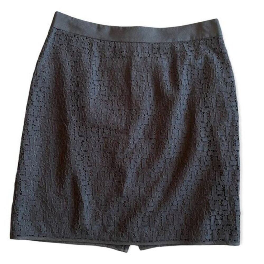 Amanda + Chelsea Black Lace Pencil Skirt Size 6